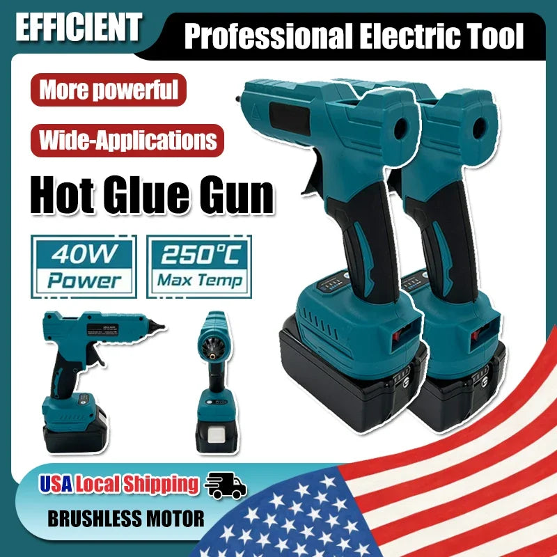 Fit Makita Electric Hot Melt Glue Gun 18V Li-ion Battery DIY Hot Melt Glue Gun For Packaging Decoration