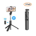 3In1 Bluetooth Wireless Selfie Tripod with Fill Light Shutter Remote Control Portable Foldable Monopod for IPhone Smart Phone