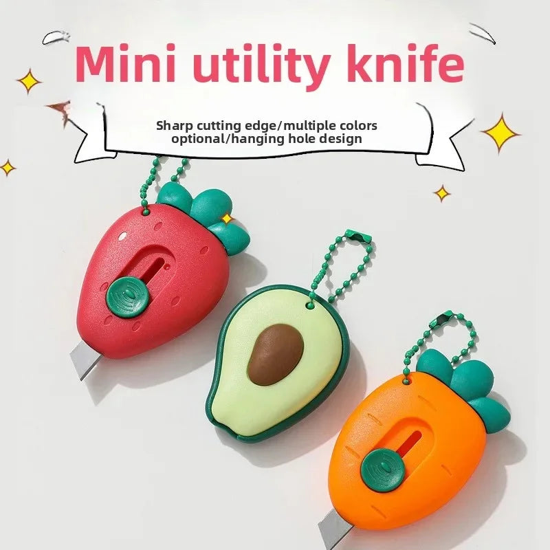 1Pcs Utility Knife In The Shape Of Mini Fruit Designed To Be Hung For Unpacking Paper Cuttings Envelope Wrapping Tool