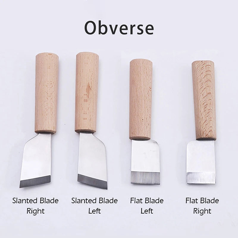 WUTA Professional Leather Craft Cutting Knife DIY Craft Knife Sharping Skiving Tool High Speed Steel Blade Right/Left Handed
