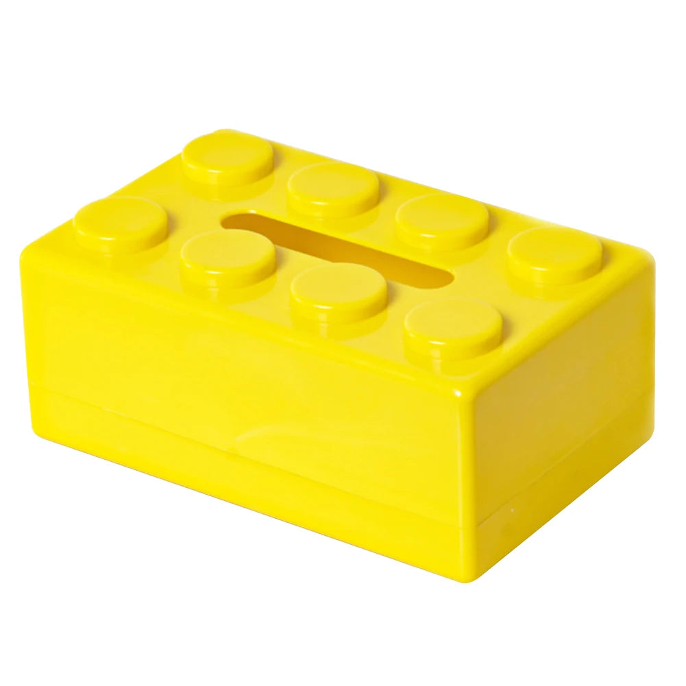 Creative Building Block Paper Towel Holder Cute Napkin Holder Tissue Storage Box for Livingroom Bedroom Bathroom Home Office