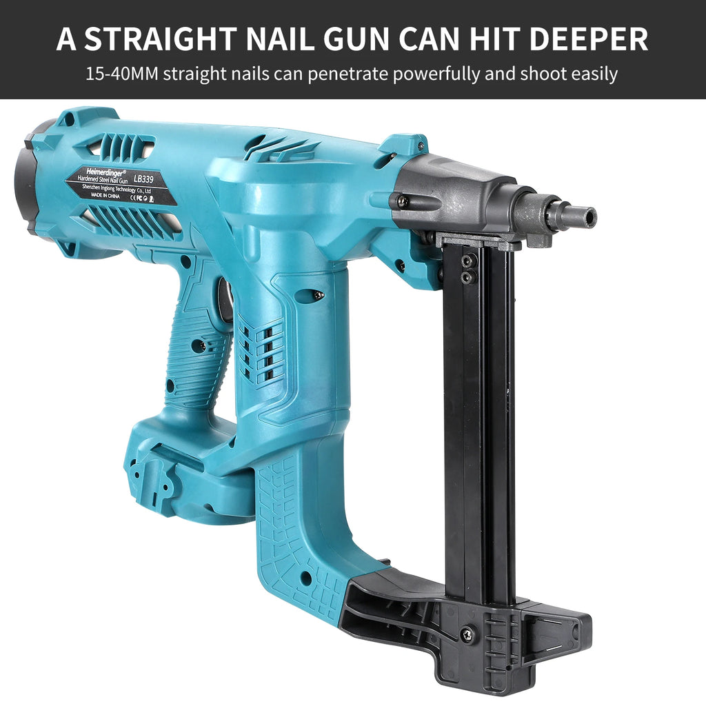 Heimerdinger Brushless Cordless framing concrete nail gun, electric staple gun power tools, No battery