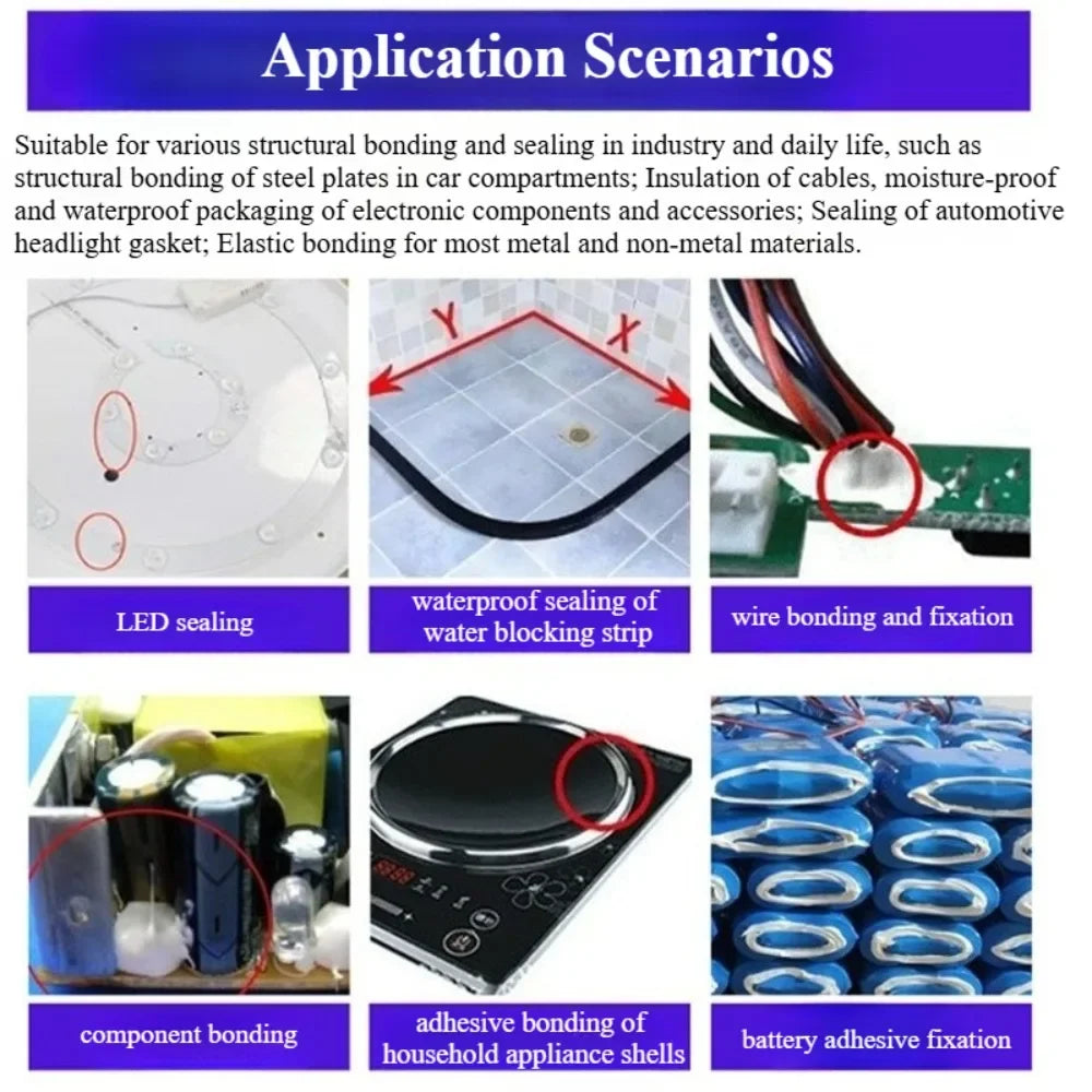 Silicone Industrial Adhesive 704/705/706 Electronic Sealant Components Lithium LED Insulation Waterproof Sealing Silicone Rubber