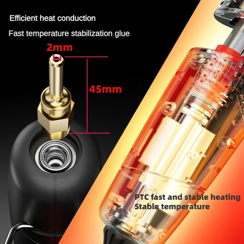 800W Professional Hot Melt Glue Gun Digital Adjustable Temperature Copper Nozzle 11 Mm Glue Sticks Industrial Tools Silicone Gun