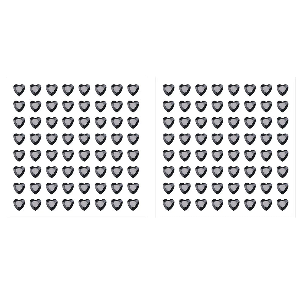 Bling Sparkly 3D Gem Acrylic Earrings Stickers Kids DIY Toys 6MM Self Adhesive Love Heart Rhinestone Crystal Stickers For Girls