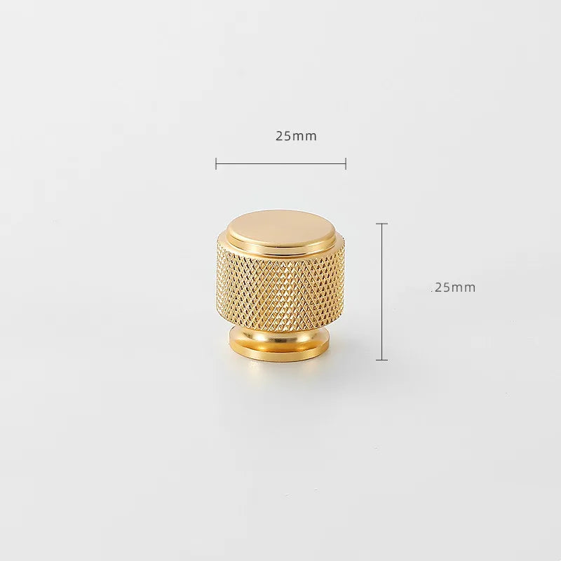 KK&FING Gold Knurled Handles For Cabinet And Drawer Aluminum Alloy Wardrobe Handles Kitchen Cabinet Pulls Knurled Drawer Knobs