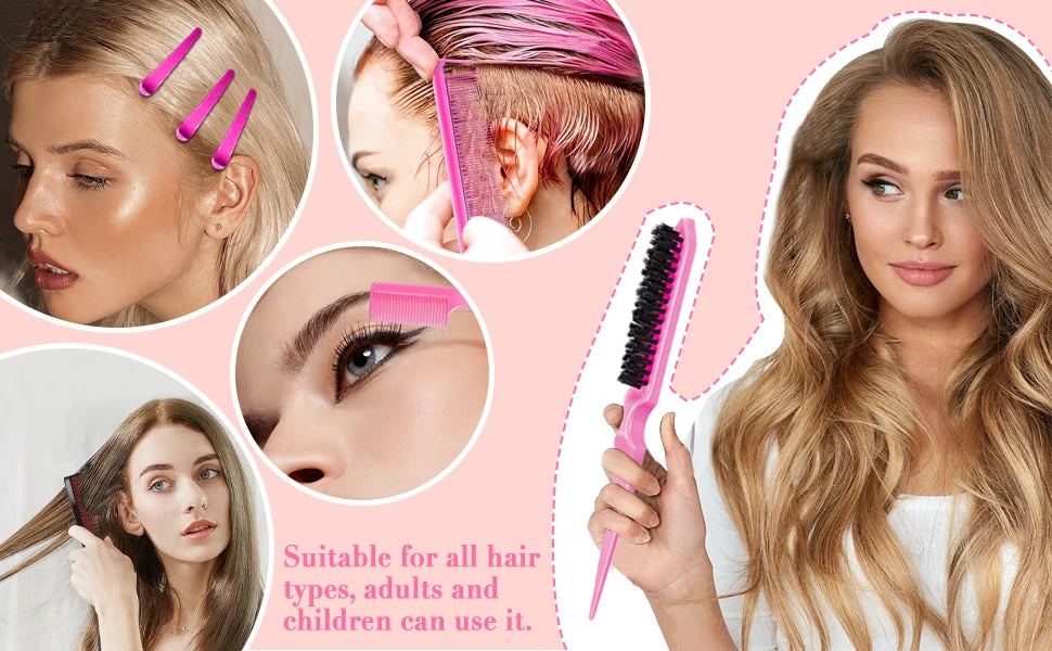 Hair Brush Slick Back Hair Brush Hair Styling Comb Edge Control Gel Edge Control Brush Hair Wax Styling Gel for Edge Control