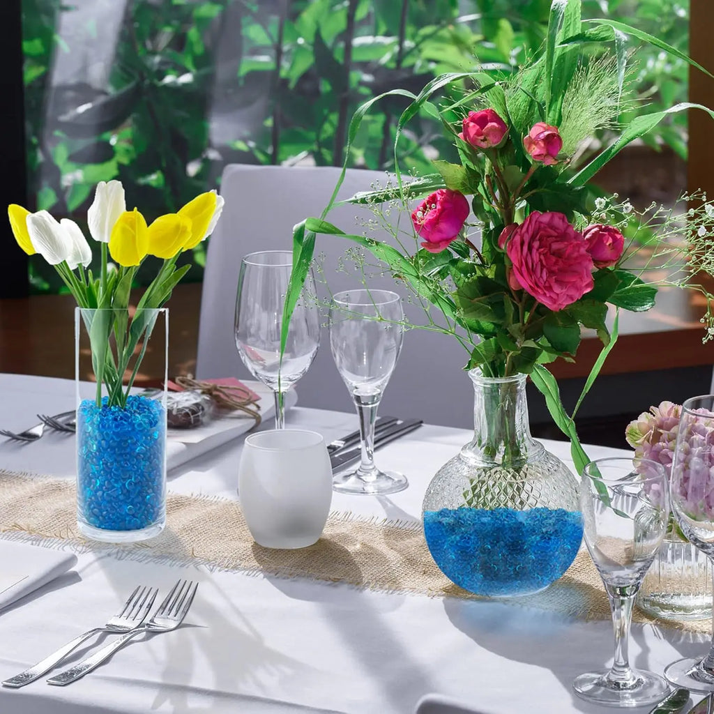 500 grams Aquarium Fish Tank Gravel Light Blue Glass Vase Filler for Fountain Succulent Plant Decorative Rock Pebble Stone