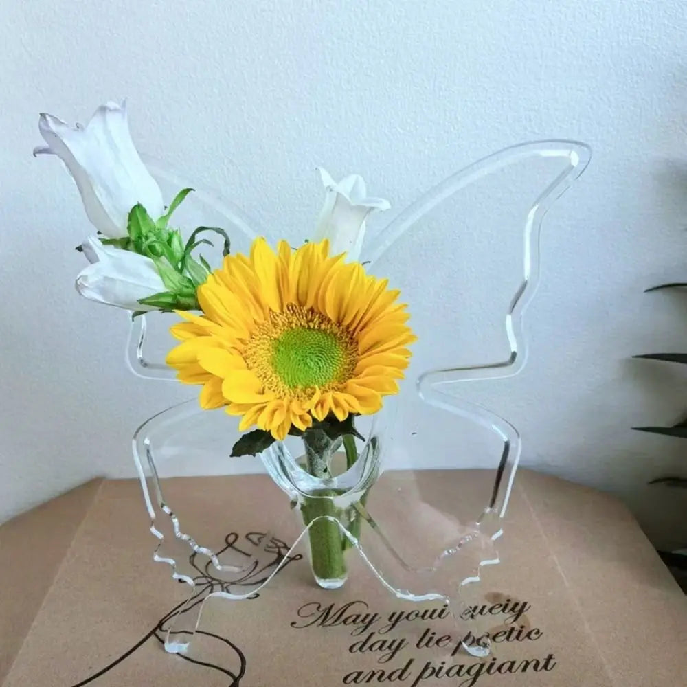 Ins Acrylic Vase Three-dimensional Minimalist Flower Vase Aesthetic Flower Holder Home Decoration