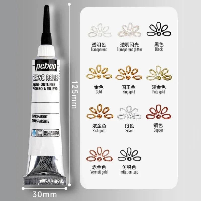 20ml Glass Acrylic Paint Tube Waterproof for Wood/Canvas/Fabric Doll Painting Rich Diy Colorant Glass Pigments Artist Supplies