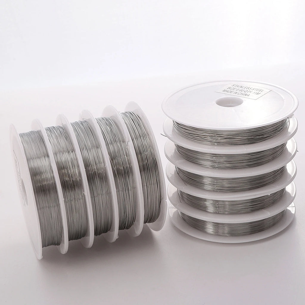 Flexible Anti-Rust Beading Wire, Single Strand, Soft Steel Craft Wire for Jewelry Making, Bead Wrapping and Connecting, 5mm,