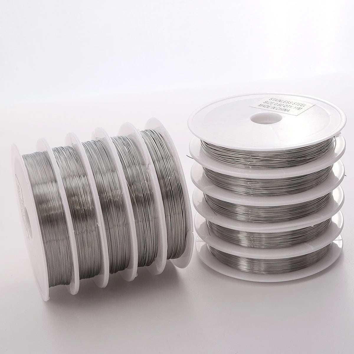 Flexible Anti-Rust Beading Wire, Single Strand, Soft Steel Craft Wire for Jewelry Making, Bead Wrapping and Connecting, 5mm,