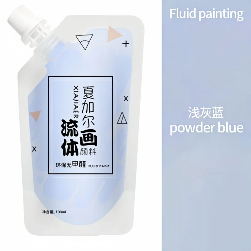 100ml/ Multi-colour xiajiaer Fluid Paint Acrylic paint Bag Violent Bear DIY decorative painting liquid liquid dye