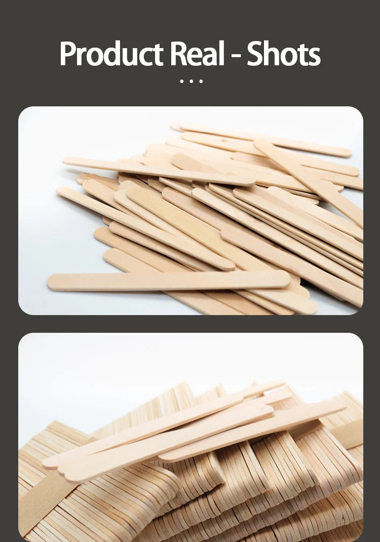 50/100pcs wooden popsicle sticks Hand Crafts Wood Ice Cream Popsicle Sticks DIY Wooden Sticks