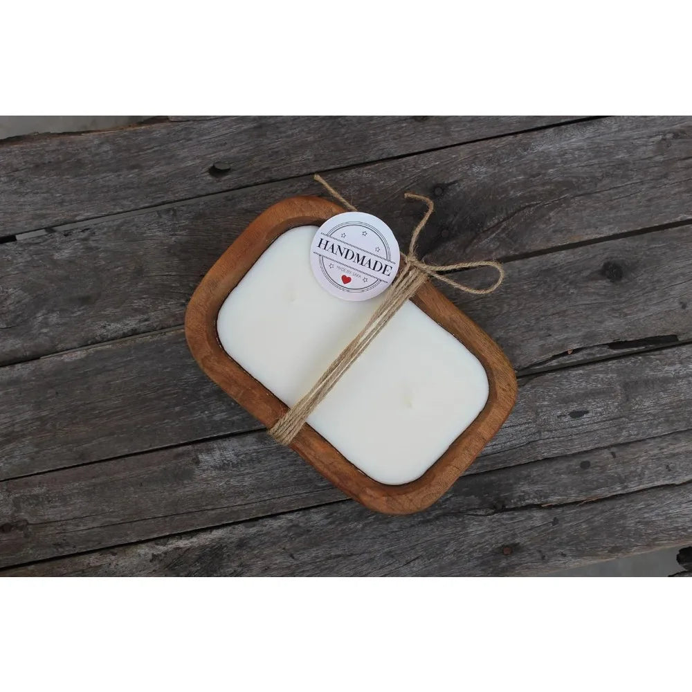 Wooden Dough Bowls for Candle Making (10-Piece Set) | Eco-Friendly Home Decor and Reusable Candle Holders