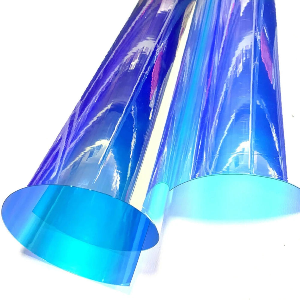Clear Transparent PVC Holographic DIY Crafts Multicolor Fabric Vinyl Film PVC Fabric Sewing Accessories Handcrafted