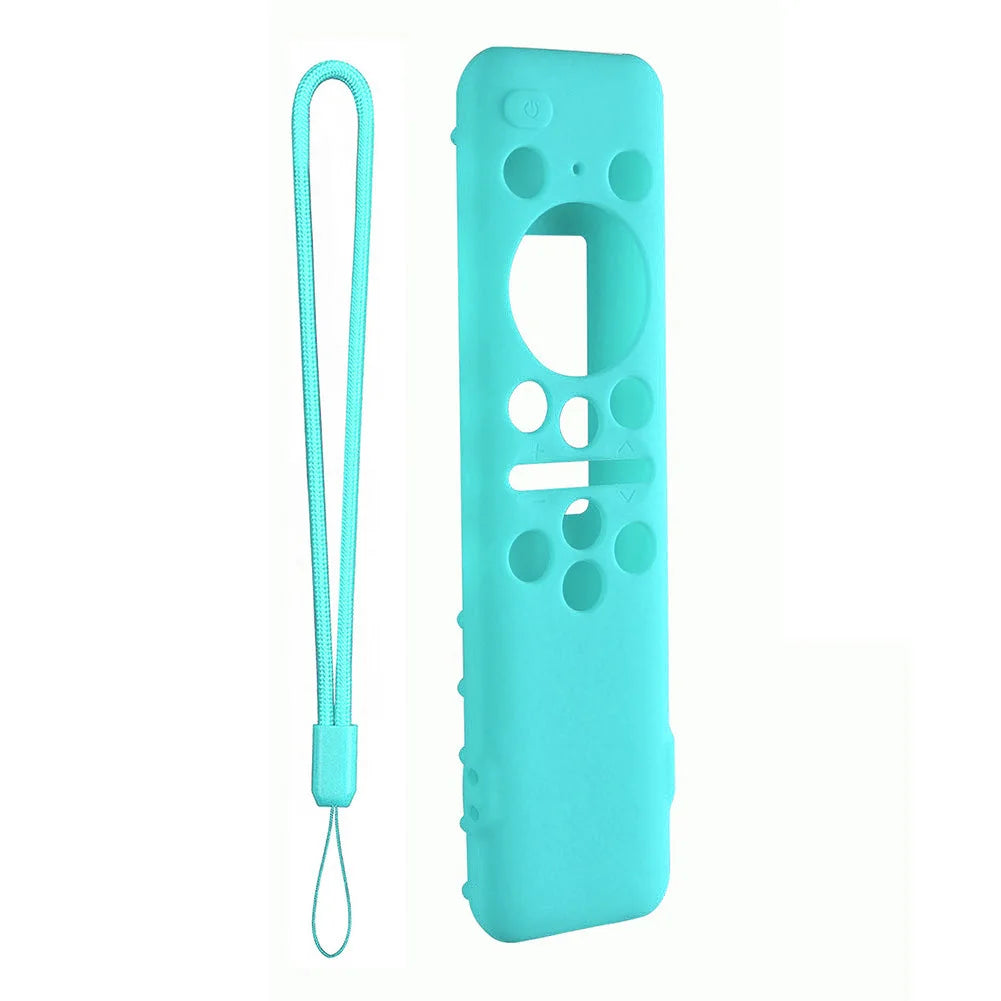 Drop-Proof Shell Silicone Remote Control Cover Protector with Lanyard Shockproof Anti-Slip for Samsung 8K Neo QLED HDR Smart TV