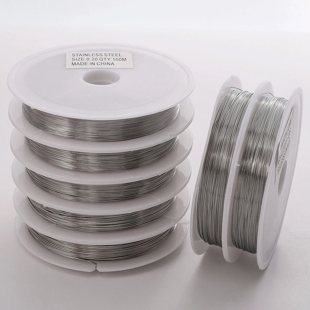 Flexible Anti-Rust Beading Wire, Single Strand, Soft Steel Craft Wire for Jewelry Making, Bead Wrapping and Connecting, 5mm,