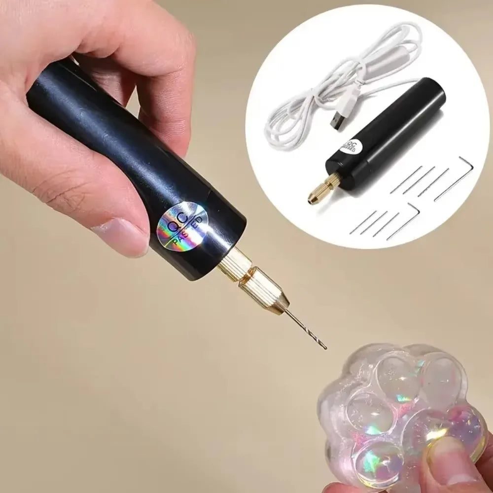 Micro-Electric Hand Drill Set For Resin,Electric Mini Drill For Jewelry Making Electrical Pin Vise Kit