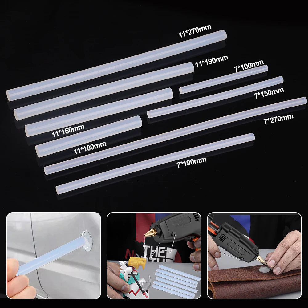 Hand DIY Hot Melt Glue Sticks Translucent Strong Viscosity Rods for Glue Gun High Temperature Resistant Hot Glue Repair Tools