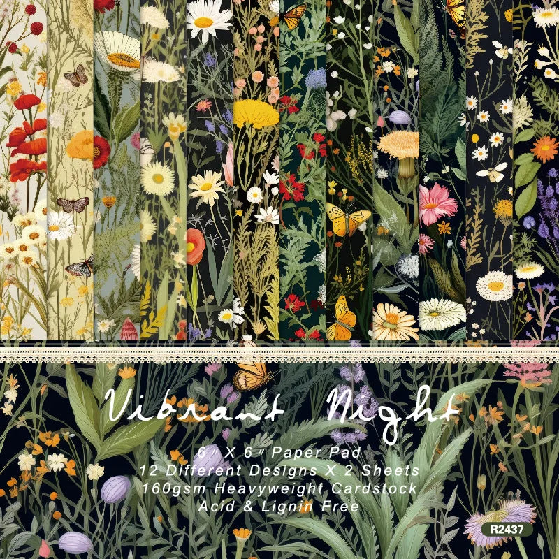 12 Sheet Scrapbooking Paper 15x15cm,  6x6in Scrapbooking Paper Acid-Free Cardstock Backgrounds Card for DIY Art Craft Decoration