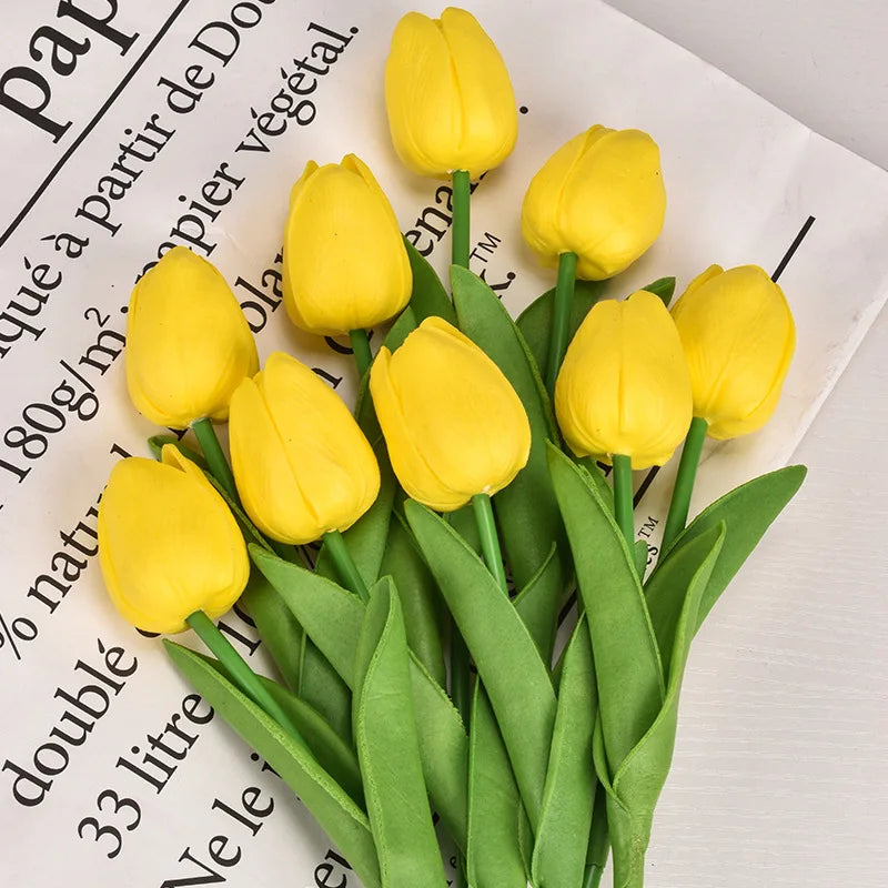 3/5/10/15/20pcs Tulips Artificial Flowers Real Touch Flower Bouquet Tulips Fake Flower for Wedding Home Decoration