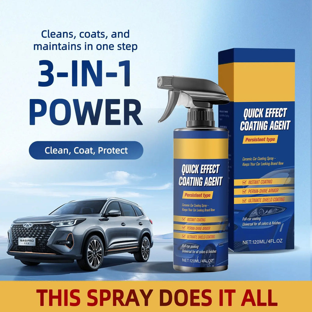 Car Coating Spray,Quick Effect Coating Agent,Car Scratch Wax Polish Spray Liquid