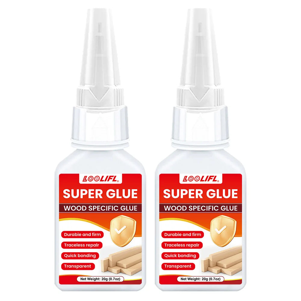 20g fast drying wood glue - transparent and residue free, suitable for wooden furniture and DIY crafts, ideal for wood repair