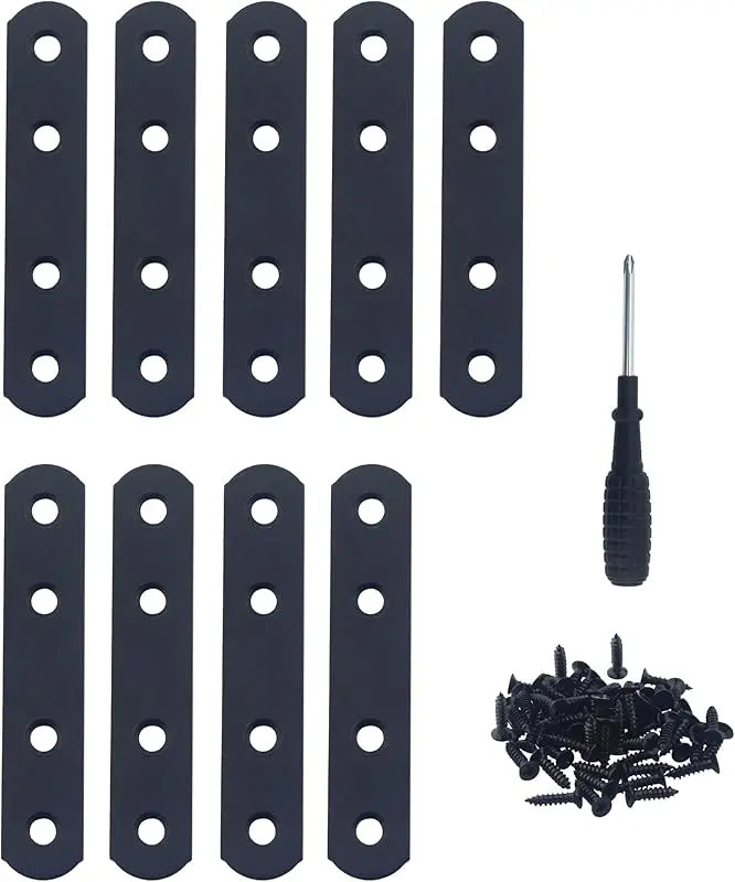 5 Pcs Stainless Steel Flat Metal Fixing Corner Brace Bracket, (Silver)16size for Furniture, Wood, Shelves, Cabinet