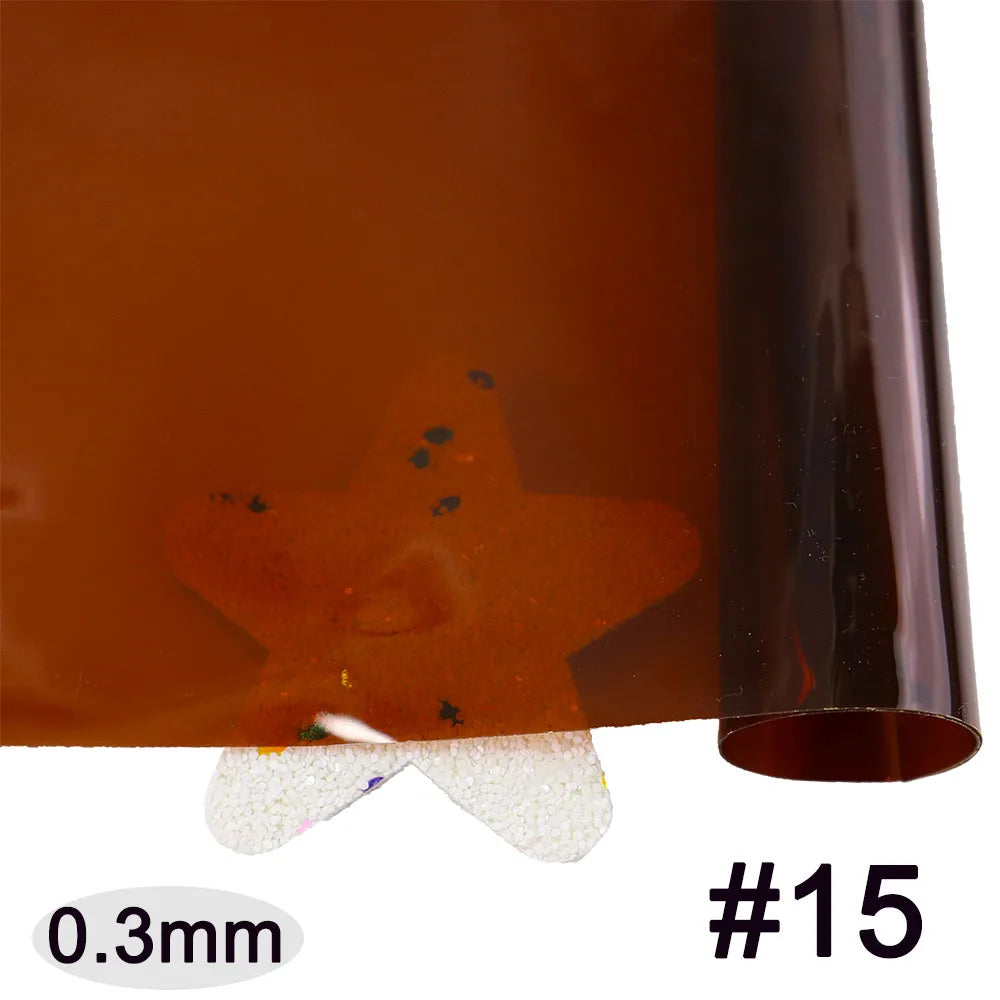 30x120cm Roll Pink Red Orange Blue Clear Transparente PVC Fabric Vinyl Soft Glass Cloth Waterproof For Handbag DIY PV050