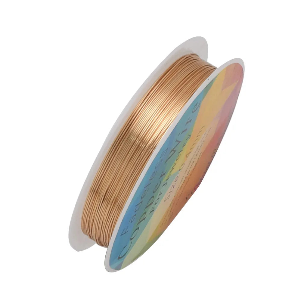 Colorfast Copper Wire For Bracelet Necklace Jewelry DIY Accessories 0.2/0.25/0.3/0.5/0.6/0.7/1.0mm Craft Beading Wire HK018