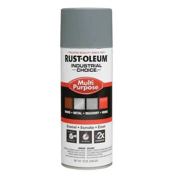 12 oz Gray Flat Spray Primer Solvent Based Aerosol Paint for Metal Wood Automotive DIY