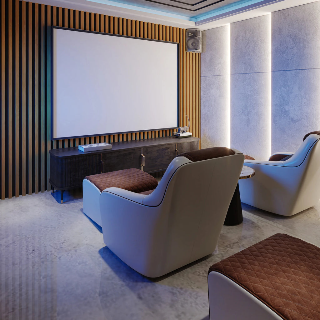 Art3d  4-Panels, Textured Wood-Look 3D Wall & Ceiling Tiles Noise Insulating MDF Grille Design,Acoustic Panels, 24" x 12"