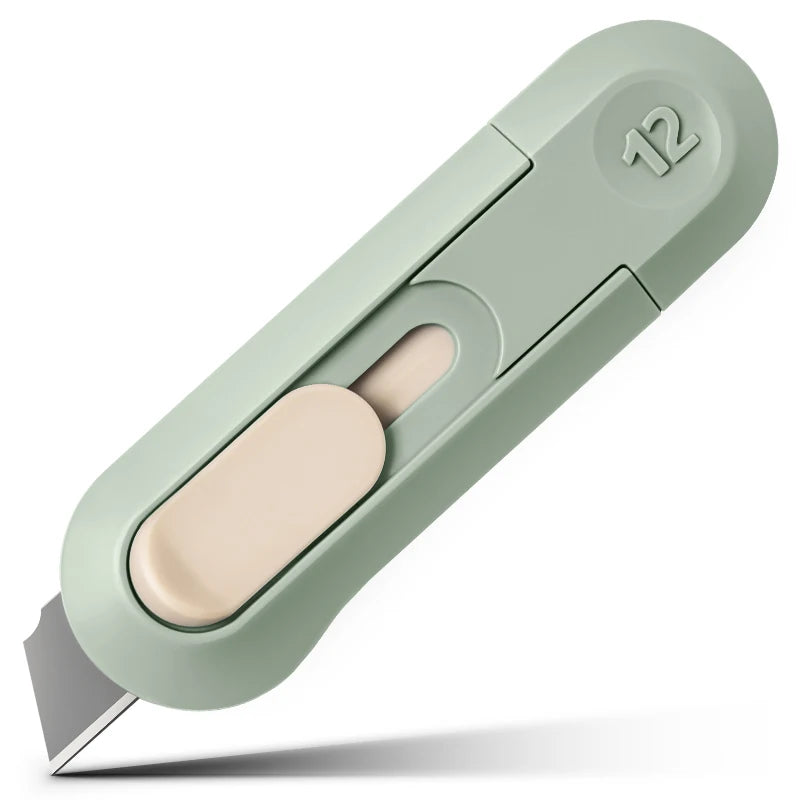 4 Colors Portable Mini Paper Cutting Box Opener Pocket Portable Small Paper Cutting Knife Wallpaper Knife Stationery Unboxing