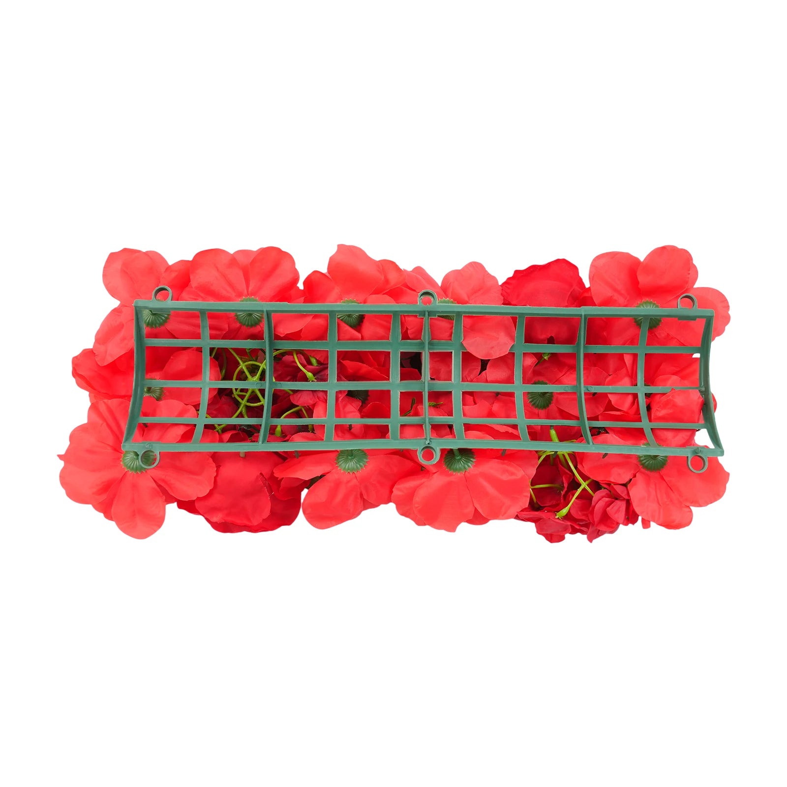 6pcs Artificial Flower Wall Background Wedding Parties Flower Wall Mat Artificial Flower Wall Panels Red Rose Decor