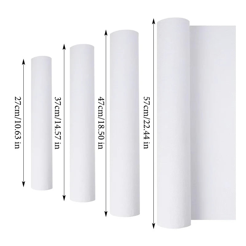 5M/Roll Cotton Canvas Roll,White Black Blank Specialized Suitable for Oil Painting,Acrylic Pigments,27,37,47,,57,67,77,87cm Wide