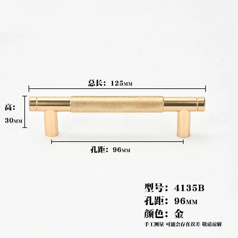 Gold Black knurled KitchenCabinet Storage Handles Home Accessories Drawer Knobs Wardrobe Cupboard Door Pulls Furniture Handles