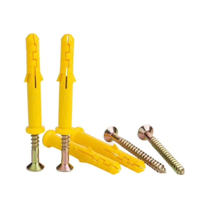 50-Set Drywall Anchor & Screw Assortment Kit Self-Tapping Screws Kit M6 & M8 Stainless Steel Expansion Screws Cross Tips Screws