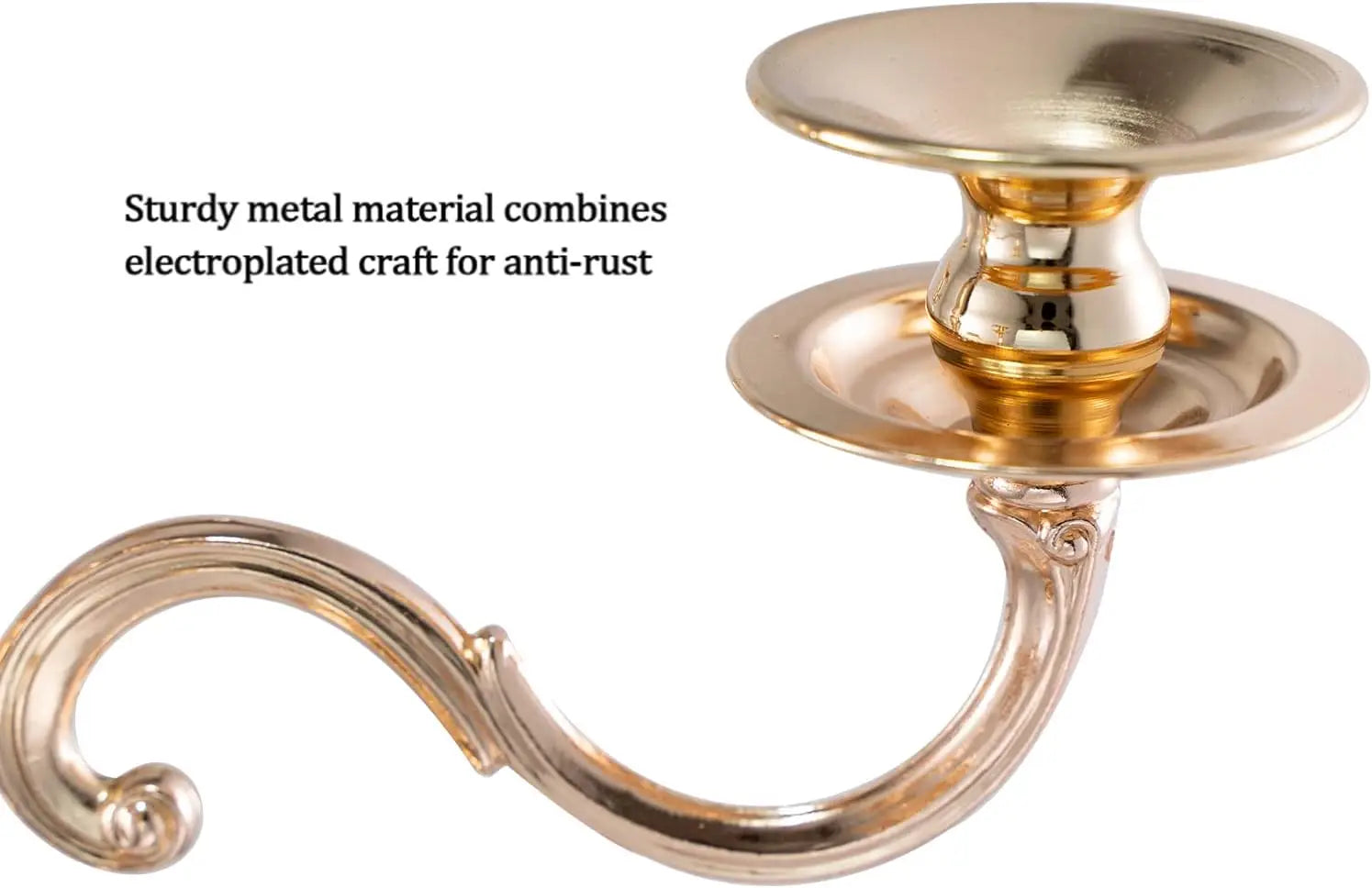 4Pcs 5 Arm Candelabra Candle Holder for Table Centerpieces Gold Metal Candlestick Holder for Wedding Decorative(28 Inch Tall)