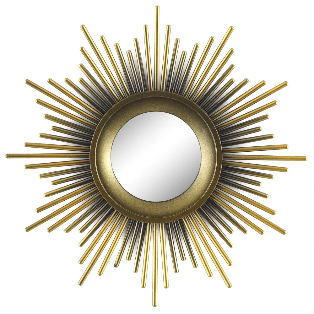 3 Piece Round Sunburst Mirror Set Mid Century Modern Home Decor Lightweight Wall Accent Mirrors Versatile Decorative Wall Art