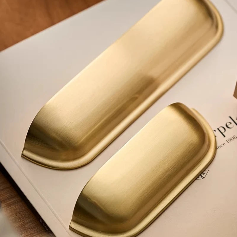 Bedroom Wardrobe Kitchen Drawer Shoe Cabinet Door Handle Gold Shell Shape Brass Handle Furniture Knob Handware Decorative Handle
