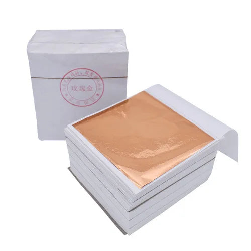 100Pcs Gold Leaf Sheets 9x9cm Gilding Foil Antique Silver Foil Paper For Paintings Arts Crafts Nail Deco  Furniture