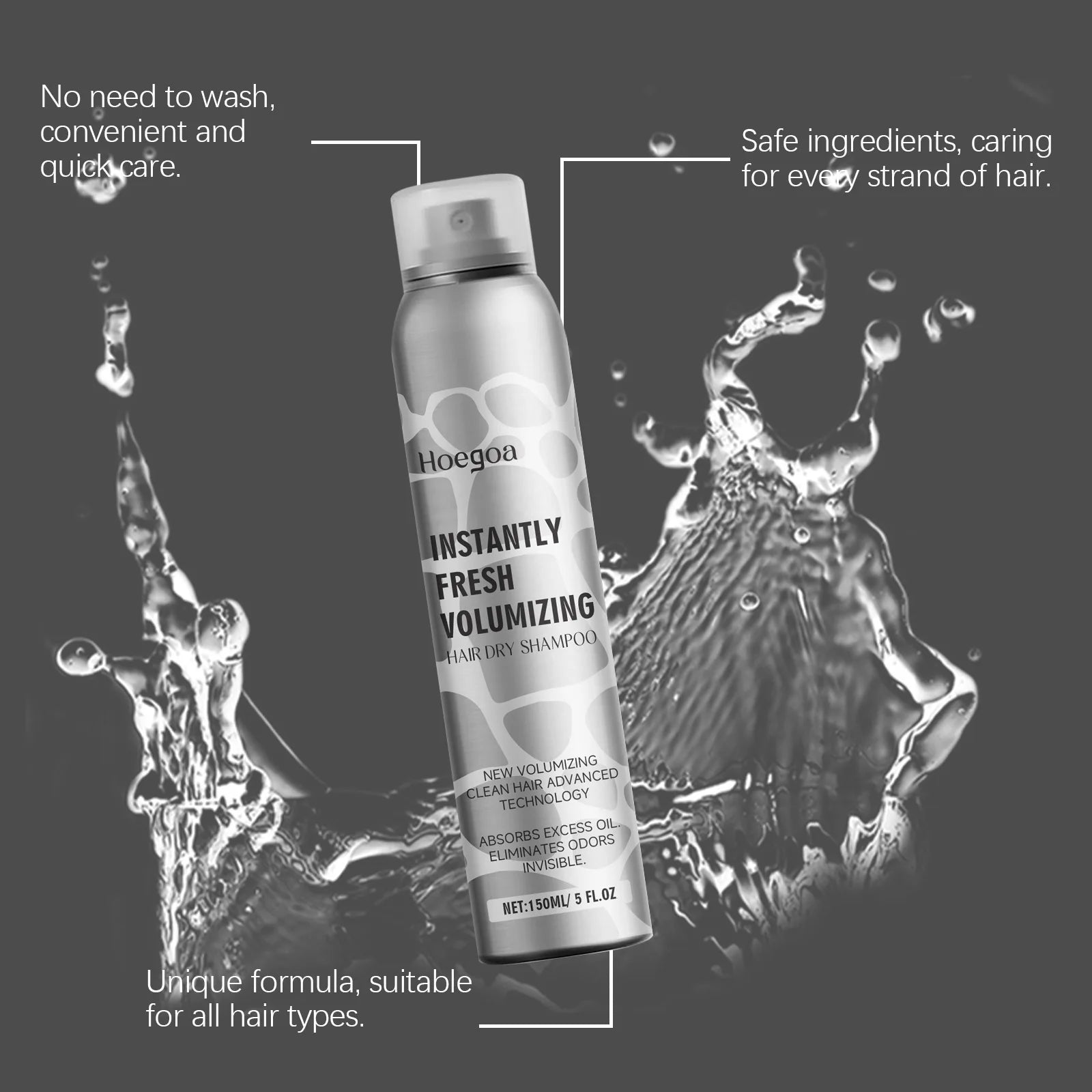 Hair Dry Shampoo Volumizing Refreshing Oil Control Non-irritating Scalp Smoothing Fresh Fragrance Long Lasting Shine Care Spray