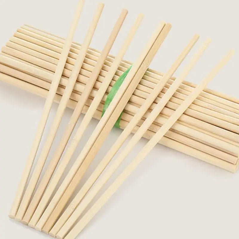 10-60pcs DIY Craft Wooden Sticks , 4-8mm Round Smooth Bamboo Dowels for Model Making & Projects, Easy to Cut