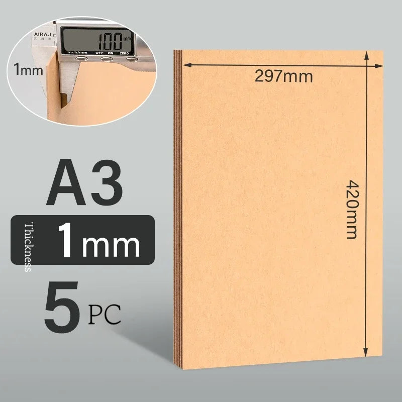 A3/A4/A5 White Thicked Kraft Paper Hard Cardboard 5/10pcs Diy Handmake Card Making Craft Paper Chipboard Backing Board 1/1.5/2mm
