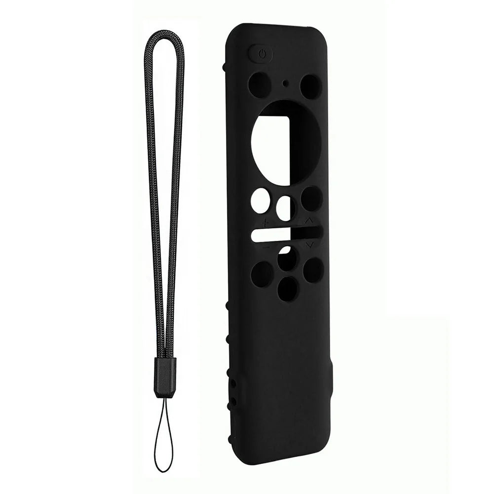 Drop-Proof Shell Silicone Remote Control Cover Protector with Lanyard Shockproof Anti-Slip for Samsung 8K Neo QLED HDR Smart TV