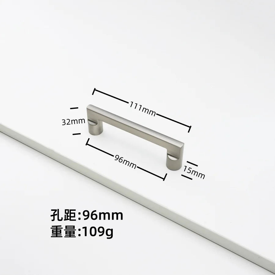 Nickel Brushed Kitchen Cabinet Pulls Silver Wardrobe Drawer Handles Zinc Alloy Single Hole Knobs Modern Furniture Door Handles