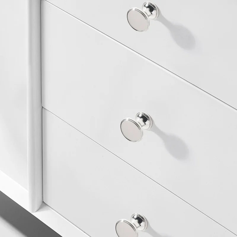 French titanium-silver cabinet door handle Solid zinc-alloy Cupboard & wardrobe pulls single-hole drawer knob  Furniture handle