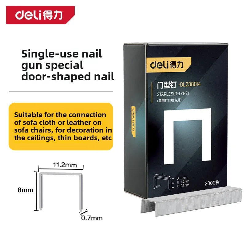 Deli 3 In 1 Stapler Nail Gun Staple Heavy Duty Furniture Tool For Wood Stainless Steel Metal Carpentry Hand Tool For Home/DIY