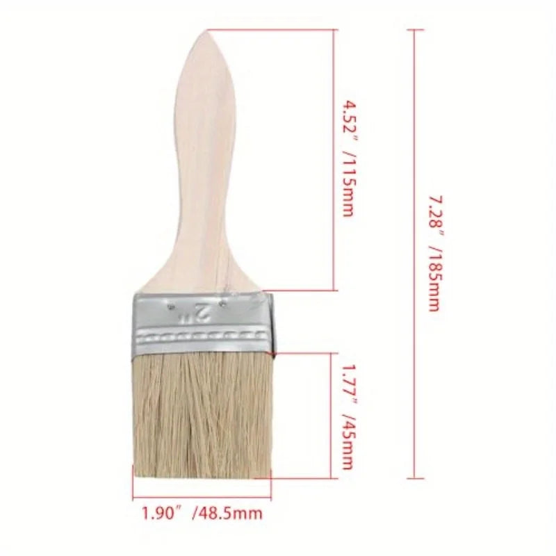 1-Piece Paint Brush with Chisel Edge – Deep Yellow Bristles & Wooden Handle